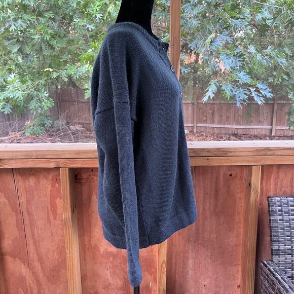 Rapaki Mahana Vintage Grey Wool Cardigan Sweater Hand Knitted Size M-L - Picture 2 of 10